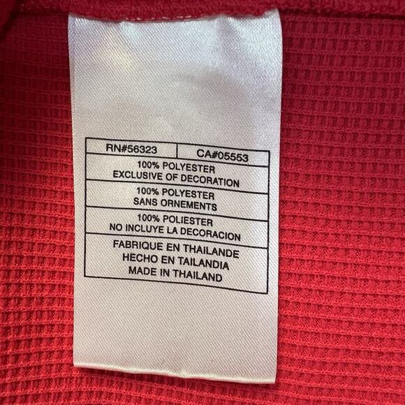 Nike Golf Polo Shirt Men's Vented Detailed Back 1/4 Zip Red Short Sleeve Size L - Picture 11 of 11